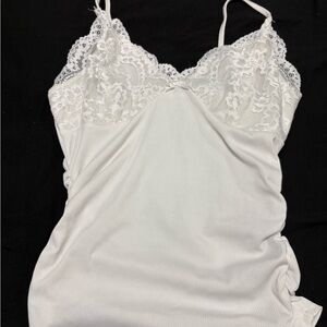 SHEIN Ivory Lace Detail Cami Top